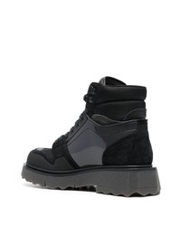 Off-White Camouflage Print Hiking Ankle Boots