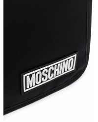 Moschino Logo Patch Clutch Bag