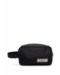 Moschino Logo Patch Clutch Bag