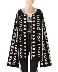 Gucci Blind For Love Jacquard Sweater Coat