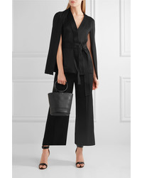 Chalayan Cape Effect Belted Twill Jacket Black