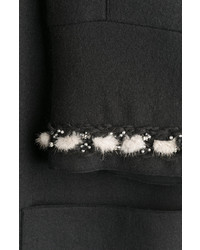 Agnona Cashmere Cape Coat With Mink Fur