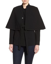 Halogen Double Breasted Jacket With Removable Capelet