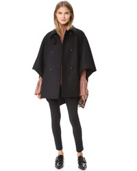 RED Valentino Double Breasted Wool Cape