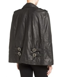 Pam & Gela Leather Moto Cape