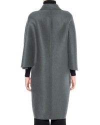 Max Studio Doubleweave Wool Draped Sleeve Coat