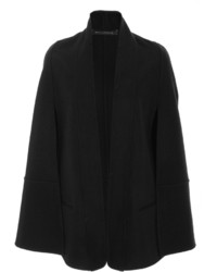 Sally Lapointe Black Felted Wool Short Cape