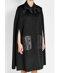 Fendi Wool Cape With Leather Pockets