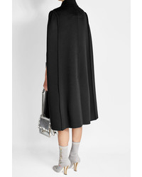 Fendi Wool Cape With Leather Pockets