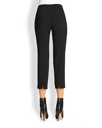 Piazza Sempione Audrey Faux Leather Trim Cropped Pants