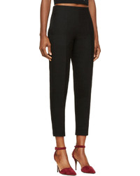 Carven Black Cropped Wool Trousers