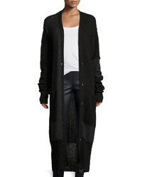 MCQ Alexander Ueen Button Front Long Sleeve Patched Duster Cardigan