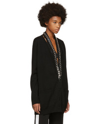 Givenchy Black Cashmere Chain Cardigan