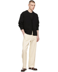 Solid Homme Black Cotton Cardigan