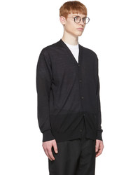 Comme des Garcons Homme Black Hemp Cardigan