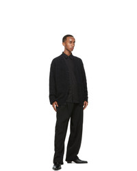 Lemaire Black Wool Hairy Oversized Cardigan