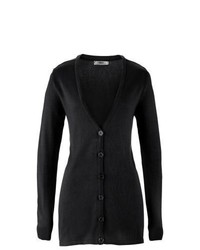 bpc bonprix collection V Neck Jersey Cardigan In Black Size 1012