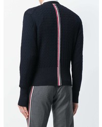 Thom Browne Center Back Baby Cable Merino Wool V Neck Cardigan Unavailable