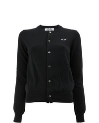 Comme Des Garcons Play Comme Des Garons Play Button Front Cropped Cardigan