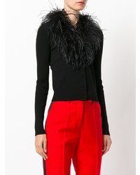 Boutique Moschino Feather Neck Cardigan