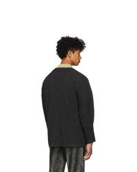 Homme Plissé Issey Miyake Grey Pleated Cotton Surface Cardigan