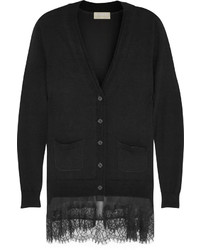 Clu Lace Trimmed Wool And Cashmere Blend Cardigan
