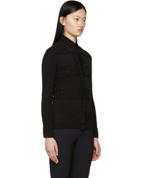 Burberry London Black Broderie Anglaise Cardigan