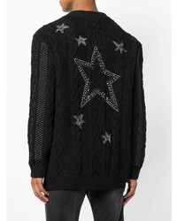 Valentino Microstud Cable Knit Cardigan