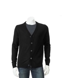 Apt. 9 Modern Fit Solid Merino Cardigan Sweater