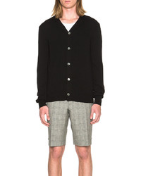 Comme des Garcons Play Lambswool Cardigan With Small Black Emblem Sleeve