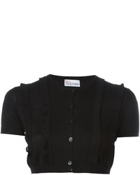 RED Valentino Ruffle Detail Cropped Cardigan