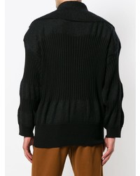 Issey Miyake Men Ribbed Knit Cardigan