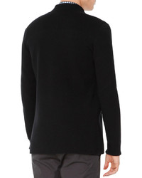 Lanvin Snap Front Cardigan Sweater Black