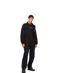 Xander Zhou Black And Navy Twill Cargo Pants