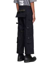Youths in Balaclava Black Cotton Cargo Pants