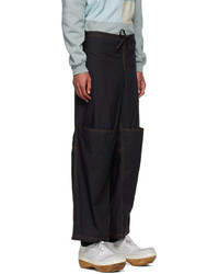 SC103 Black Cotton Cargo Pants