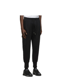 Dolce and Gabbana Black Embroidered Cargo Pants