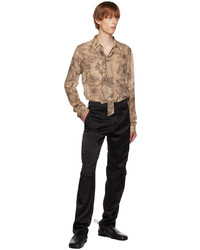 Dries Van Noten Black Four Pocket Cargo Pants