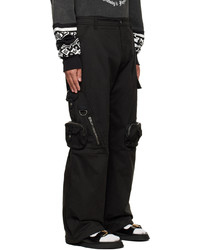 Moschino Black Four Pocket Cargo Pants