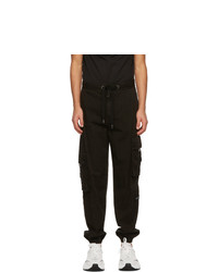 Dolce and Gabbana Black Gart Dyed Jogging Cargo Pants