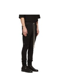 Rick Owens Black Jog Cargo Pants