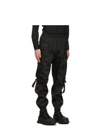 Moschino Black Nylon Technical Cargo Pants