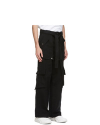Kenzo Black Oversized Cargo Trousers