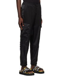 VERSACE JEANS COUTURE Black Paneled Cargo Pants