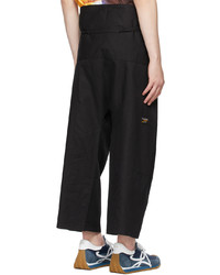 Loewe Black Paulas Ibiza Linen Cotton Cargo Pants
