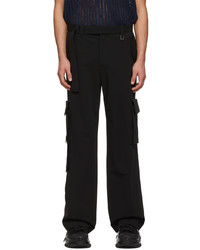 Wooyoungmi Black Polyester Cargo Pants