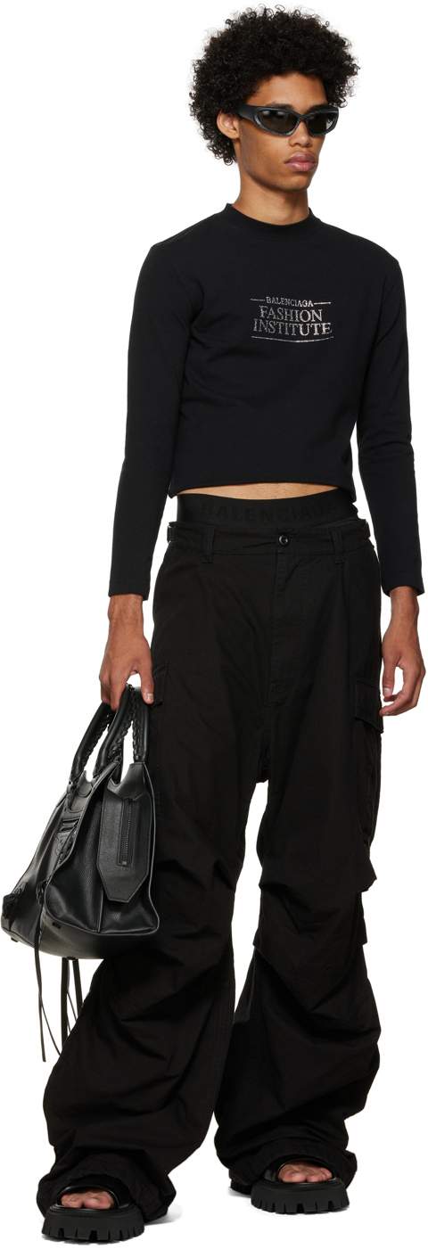 Balenciaga Black Pulled Cargo Pants, $1,750 | SSENSE | Lookastic