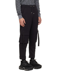 Balmain Black Reflective Cargo Pants