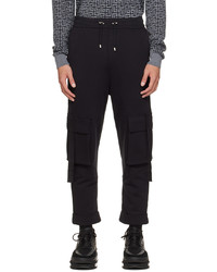 Balmain Black Reflective Cargo Pants