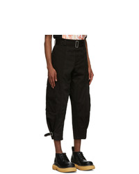 JW Anderson Black Tapered Cargo Trousers